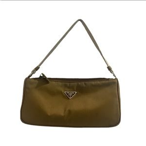 Brown Prada nylon tessuto bag